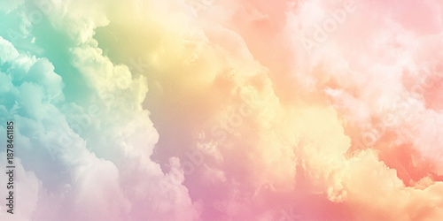 Pastel cloudy sky photo