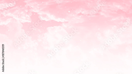 Beautiful pink sky clouds. Vector design.