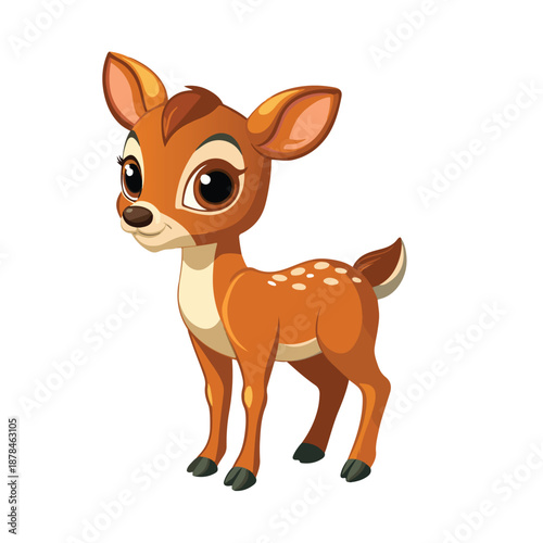 A cute cartoon illustration of a smiling brown puppy and a baby kangaroo isolated on a white background as a funny pet vector art drawing