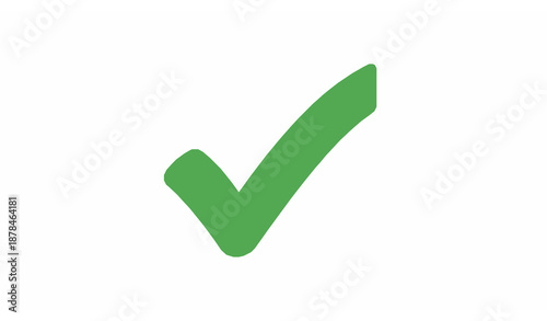 Check mark icon vector. Flat approved symbol illustration