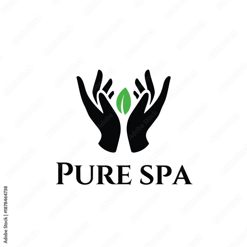 Fototapeta premium hands holding hands Spa Bussiness Logo