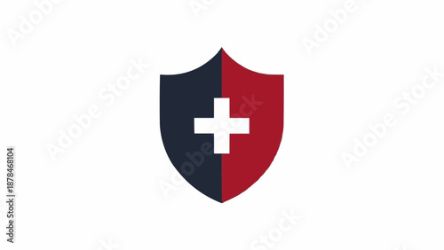 Swiss Shield Emblem with Cross.
