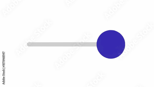 Quadro su tela Blue lollipop on white stick sweet.