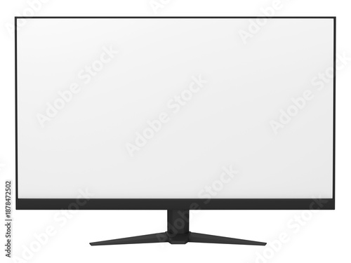 Computer monitor with blank white screen