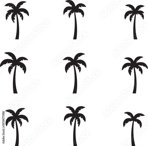  palm trees silhouette, palm tree silhouettes, palm trees silhouettes, palm, tree, beach, nature, summer, vector, silhouette, island, sun, illustration, leaf, palm tree, palmtree, leaves, design, plan