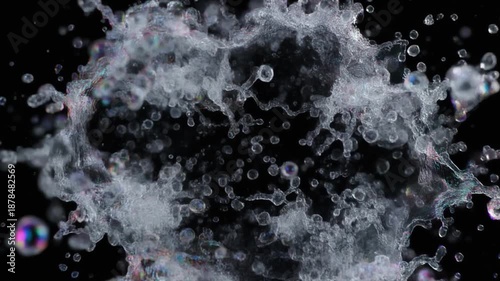 Virus particle microscopic view animation.
