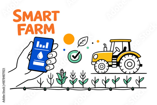 Smart farm technology: digital agriculture, automation in farming, efficient crop management