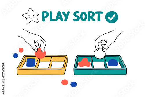 Interactive shape sorting game for cognitive development in children