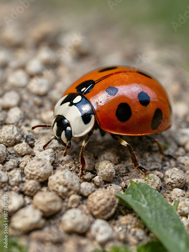 ladybug on ground