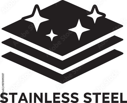 Stainless Steel Icon Symbol Vector