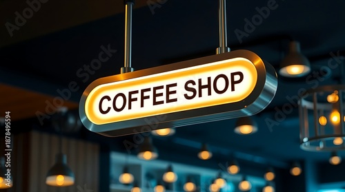 Sleek, pill-shaped, backlit signage with a brushed metal frame displaying the words 