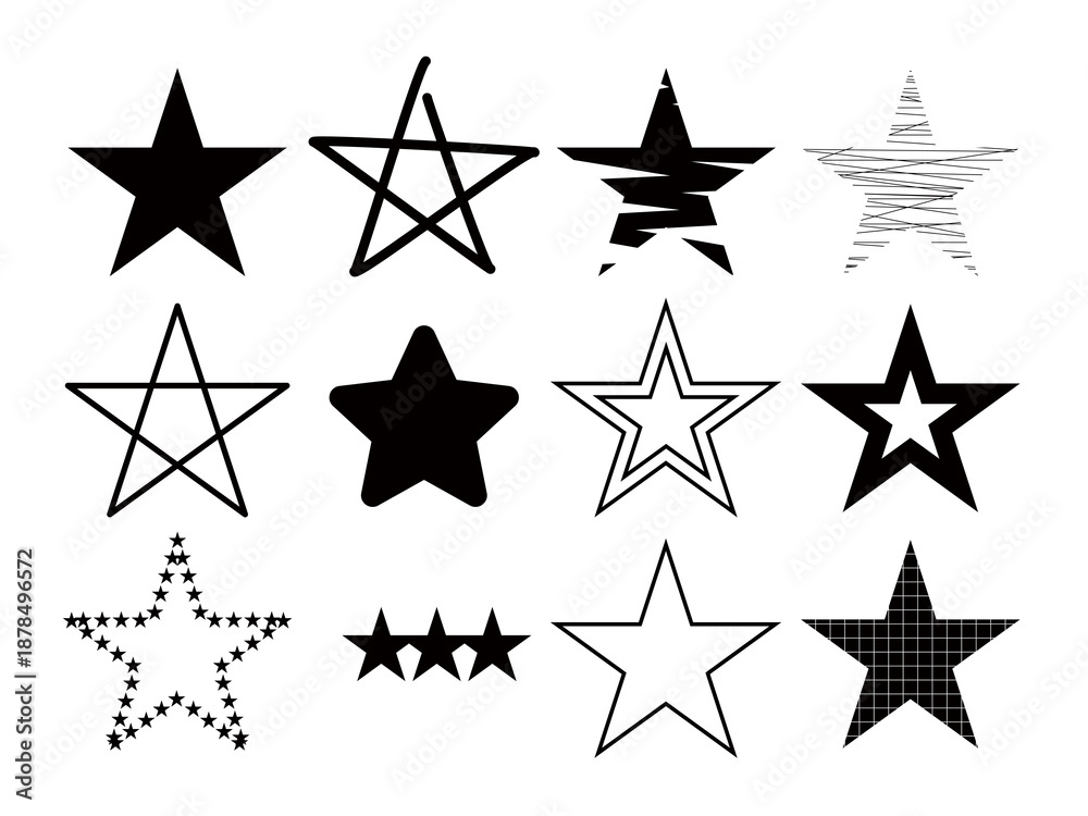 Obraz premium いろいろ星セット10
