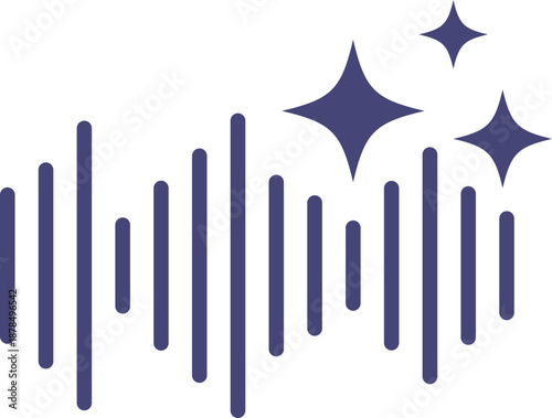 AI audio icons with sound wave. Artificial intelligence tools for voice generation, audio content creation and digital assistant software interface. 