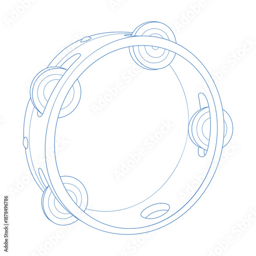 a tambourine, representing rhythm and music.
