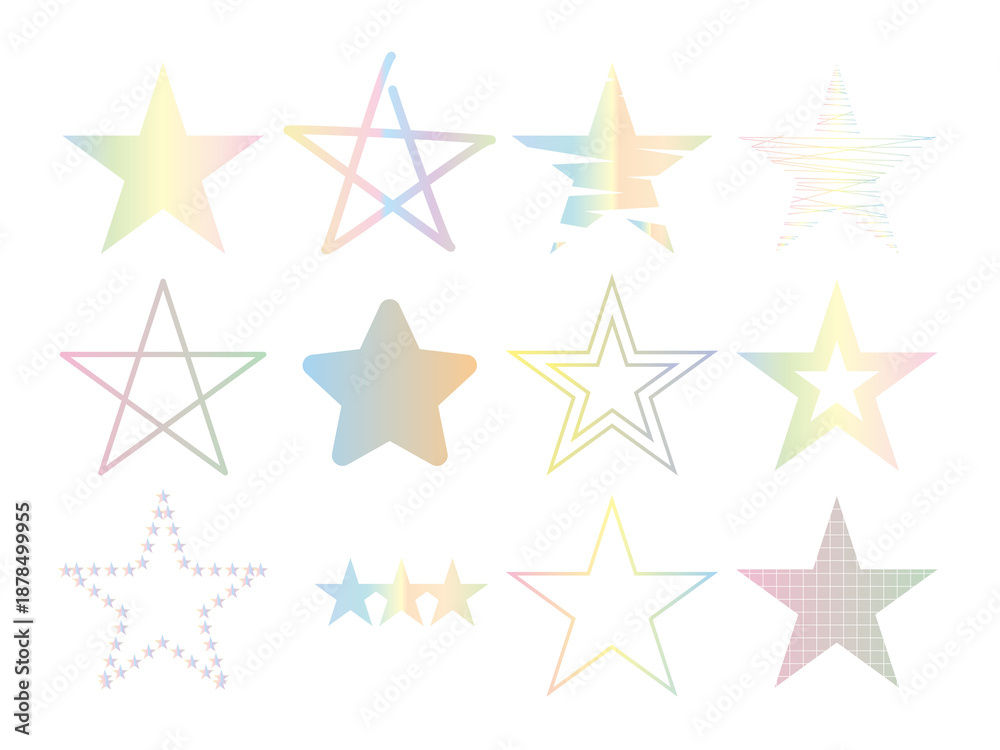 Obraz premium いろいろ星セット14
