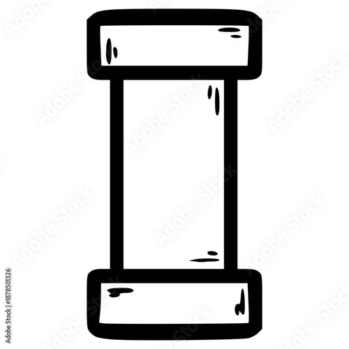 doodle pipe illustration hand drawn outline vector