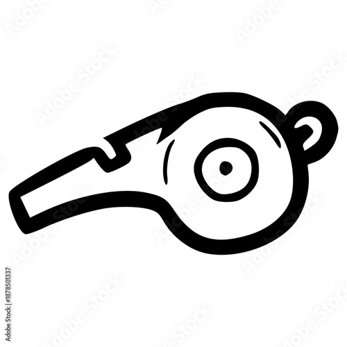 doodle whistle illustration hand drawn outline vector