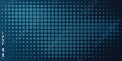 Blue Dotted Grid Background: Abstract Tech Design For Digital Wallpaper And Visuals
