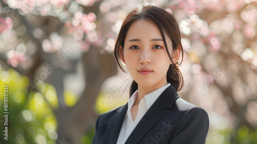 日本人の女性のOL　新入社員