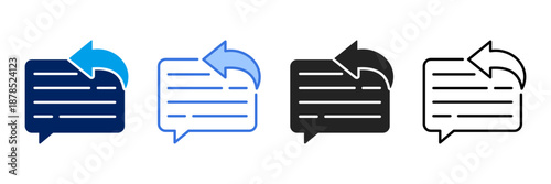 Response  Icon Set Different Style Collection. 