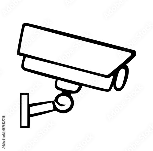 Cartoon Icon Cyber Security CCTV Simple Digital Design
