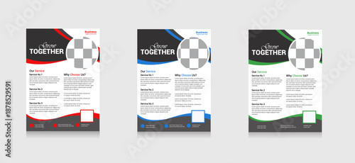 Corporate templates of a4 flyer, Flyer template layout design. business flyer, flier mockup in bright colors. perfect for creative professional business.