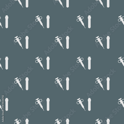 Concept of biopsy seamless pattern isolated on color background