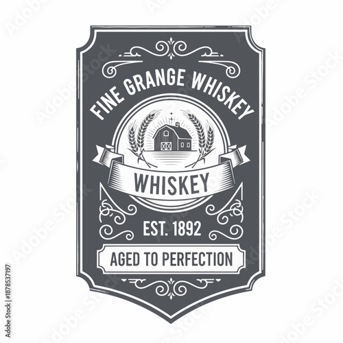 Retro Distillery Emblem Featuring Copper Still and Traditional Barley Motifs