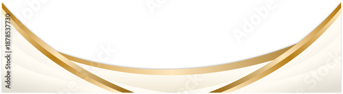 Photos Elegant beige and gold footer border