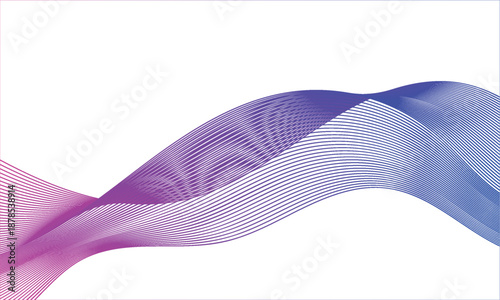 Smooth flowing ribbons shaping refined digital abstraction