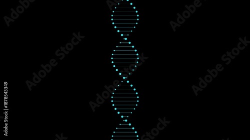DNA strand with intertwined vertical waves