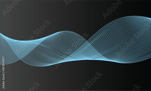 Abstract wave flow with smooth curves and visual harmony