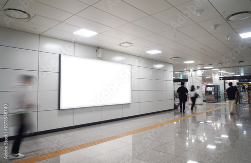 Subway Scenery and Advertising Mockup