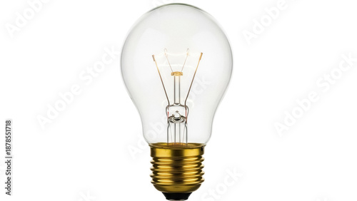 Foto Classic incandescent light bulb isolated PNG on transparent background, vintage