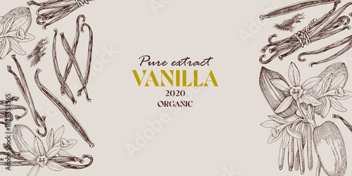 Vanilla vector horizontal banner template