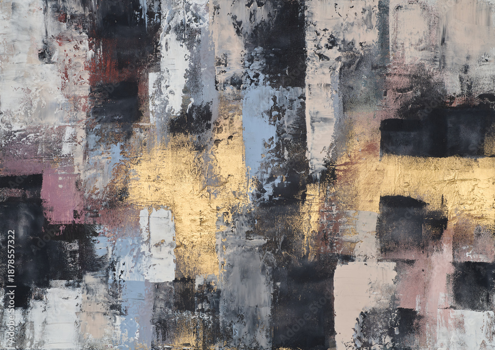 Obraz premium Abstract colorful oil painting on canvas texture. Hand-drawn brush stroke, oil painting background. Modern Art Oil Paintings. Abstract modern art for background