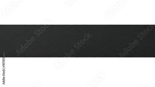 Blank gaffer tape strip mockup matte cloth texture straight layout heavy fabric grain isolated on white background