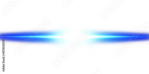 blue laser light beam on a transparent background, 