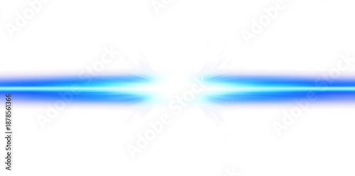 blue laser light beam on a transparent background, 