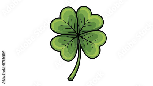 Four Leaf Clover Lucky Symbol of Good Fortune and Success