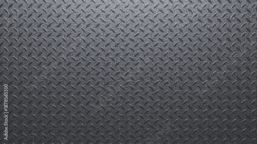 Grungy Metallic Diamond Plate Background 3D Render