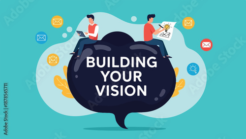 Building Your Vision Creative Business Concept Illustration