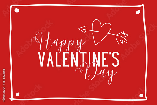 Red Chalkboard Style Valentine's Day Typography