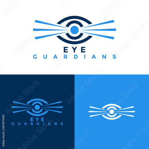 eye guardians cctv logo design vector art