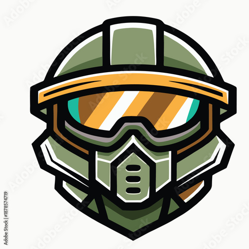 design logo vector illustration mascot icon combat helmet