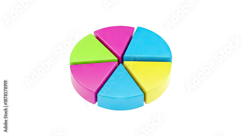 Free Download Colorful 3D Pie Chart Slices - GFXLoad