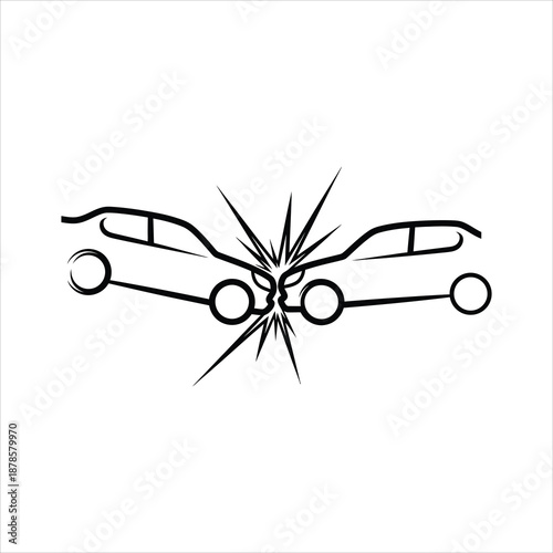 cars crash into each other with explosion