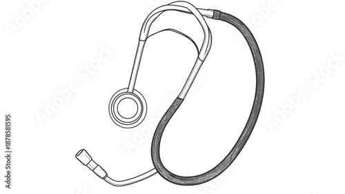 Stethoscope Medical Equipment Illustration.