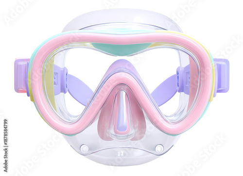 Wallpaper Mural Bubble-style snorkeling mask with a rounded design and a matching tube is on a transparent background. It is ready to be used for snorkeling in oceans or lakes during the summer Torontodigital.ca