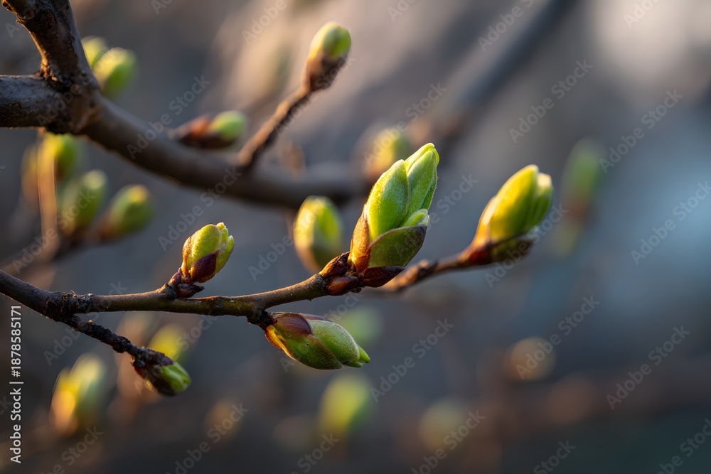 Fototapeta premium Early Spring Tree Buds Symbolizing New Beginnings